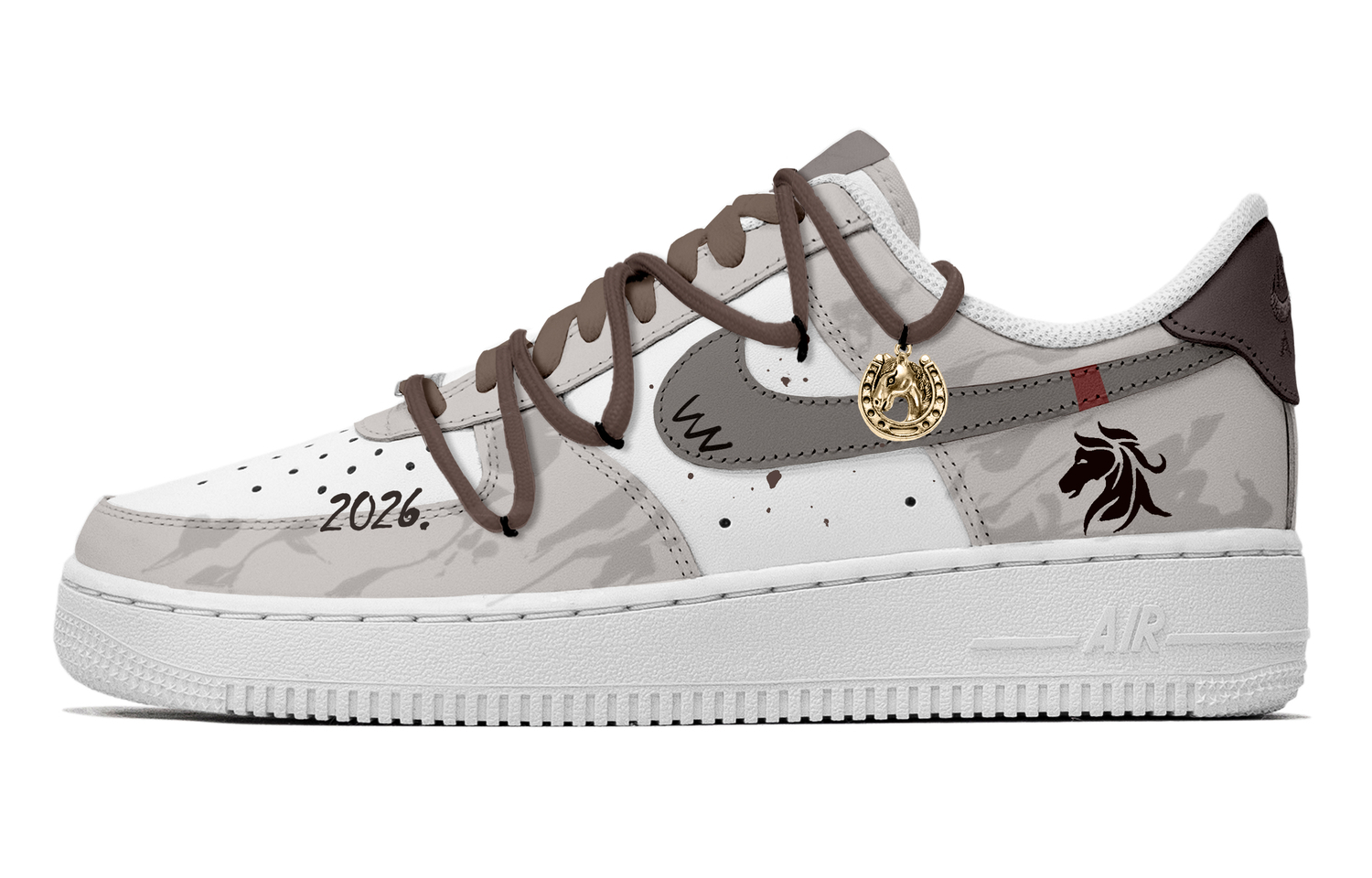 Air Force 1 Auspicious Horse Initiates The New Year кожаные устойчивые к истиранию и скольжению низкие Nike, серый белый
Air Force 1 Auspicious Horse Initiates The New Year кожаные устойчивые к истиранию и скольжению низкие Nike, серый белый