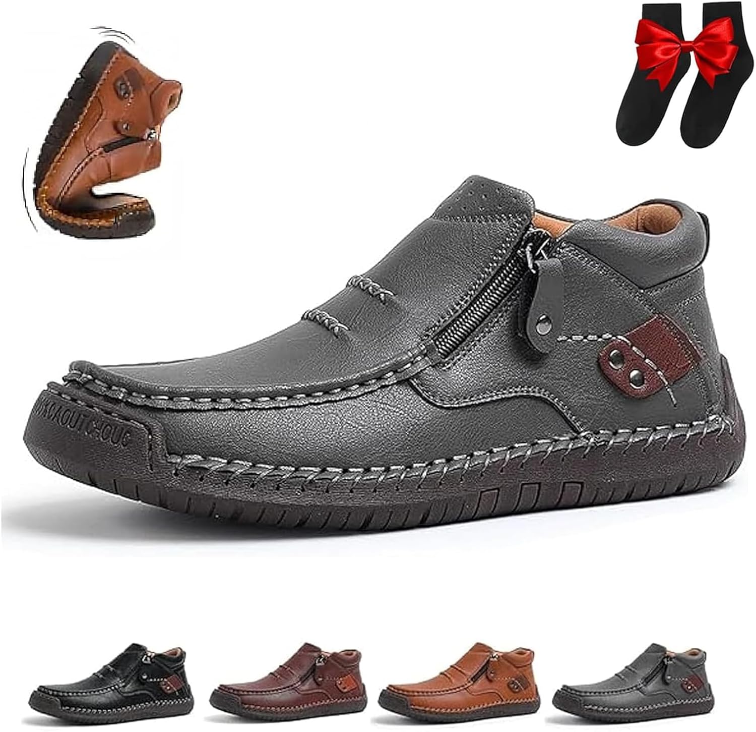 Мужские кожаные ортопедические ботинки без застежки, мужские ручной работы премиальные кожаные ботинки для вождения без застежки, широкий носок, поддержка свода стопы, водонепроницаемые, нескользящие, с боковой молнией, полуботинки Ghtrhsb, серы...
Мужские кожаные ортопедические ботинки без застежки, мужские ручной работы премиальные кожаные ботинки для вождения без застежки, широкий носок, поддержка свода стопы, водонепроницаемые, нескользящие, с боковой молнией, полуботинки Ghtrhsb, серы...