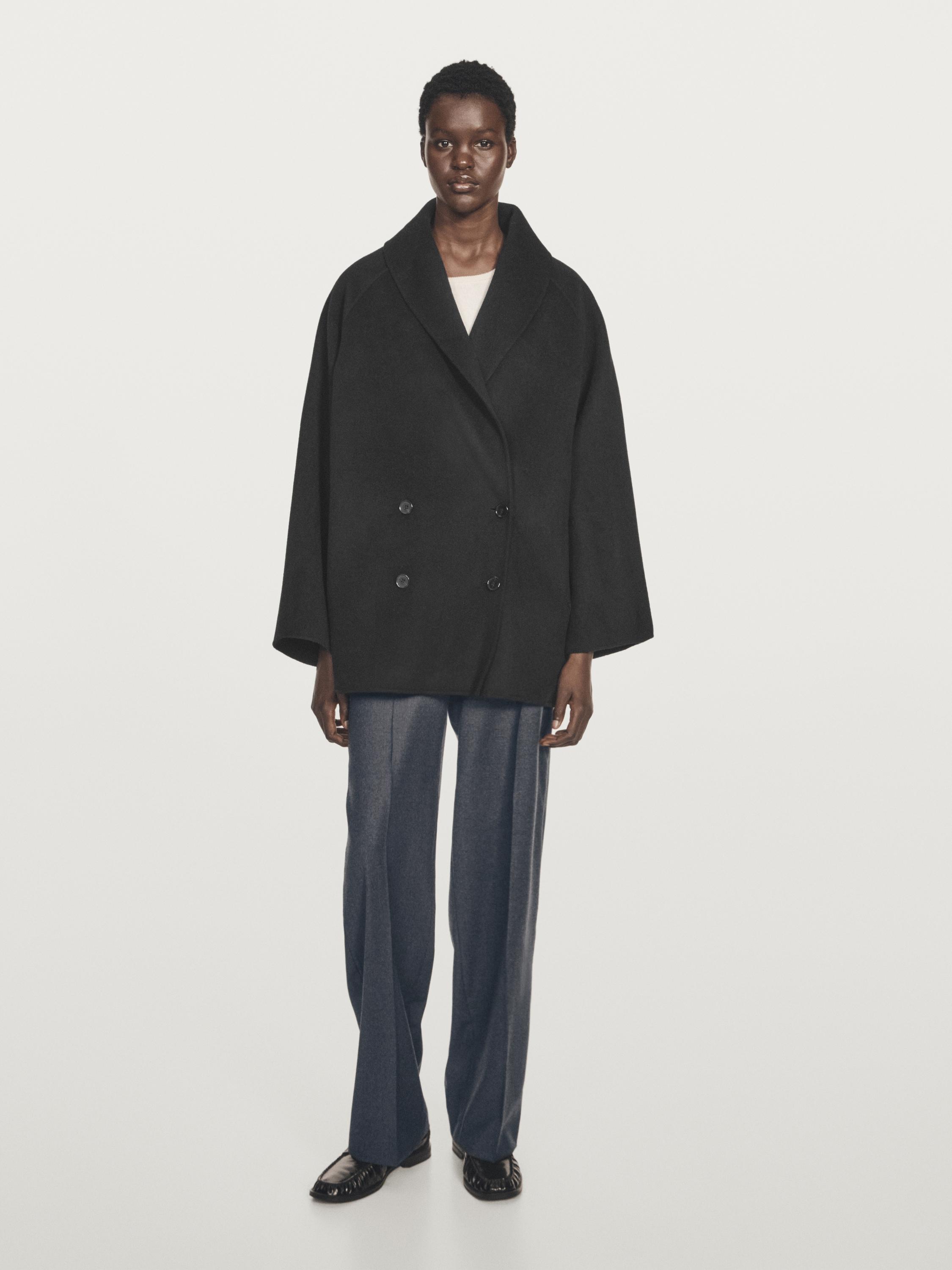 Пальто средней длины из смесовой шерсти с воротником-лацкан Massimo Dutti, черный
Пальто средней длины из смесовой шерсти с воротником-лацкан Massimo Dutti, черный