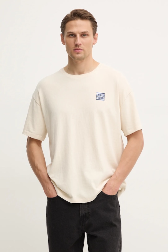 Хлопковая футболка American Vintage, бежевый
Хлопковая футболка American Vintage, бежевый