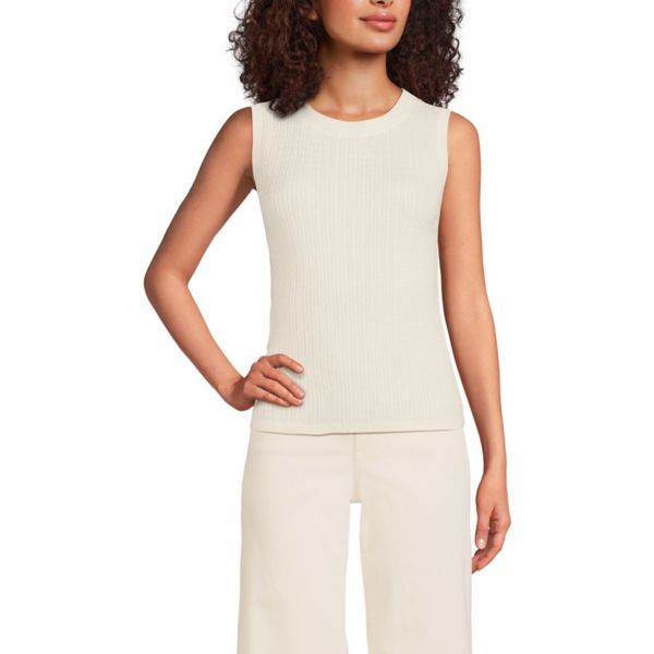 Женский свитер без рукавов с тонкой резинкой и круглым вырезом Lands' End, цвет fresh ivory
Женский свитер без рукавов с тонкой резинкой и круглым вырезом Lands' End, цвет fresh ivory