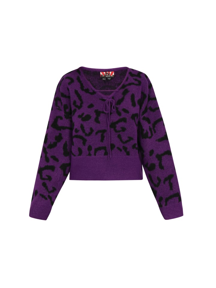 Женский свитер фиолетово-черного цвета myMo ROCKS
Женский свитер фиолетово-черного цвета myMo ROCKS