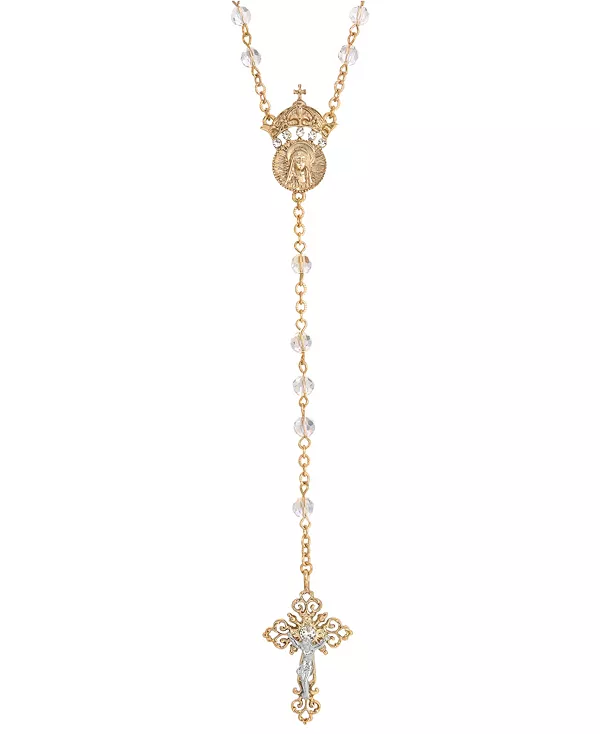 Свадебные четки с двумя кольцами и медальоном-крестом, покрытыми 14-каратным золотом Symbols Of Faith, gold-tone
Свадебные четки с двумя кольцами и медальоном-крестом, покрытыми 14-каратным золотом Symbols Of Faith, gold-tone