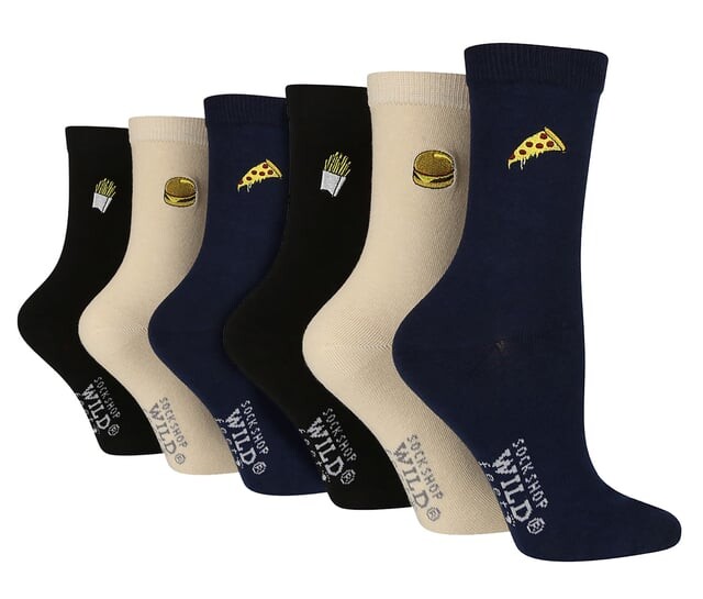 Милые вышитые носки из хлопка фаст-фуд Wildfeet, мультиколор
Милые вышитые носки из хлопка фаст-фуд Wildfeet, мультиколор