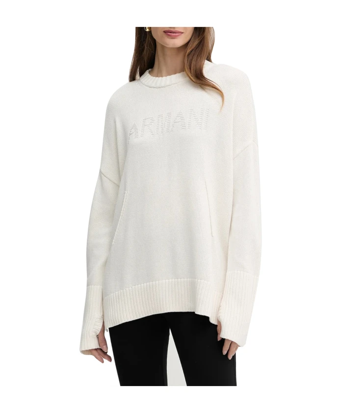 Свитер с круглым вырезом Armani Exchange, белый
Свитер с круглым вырезом Armani Exchange, белый