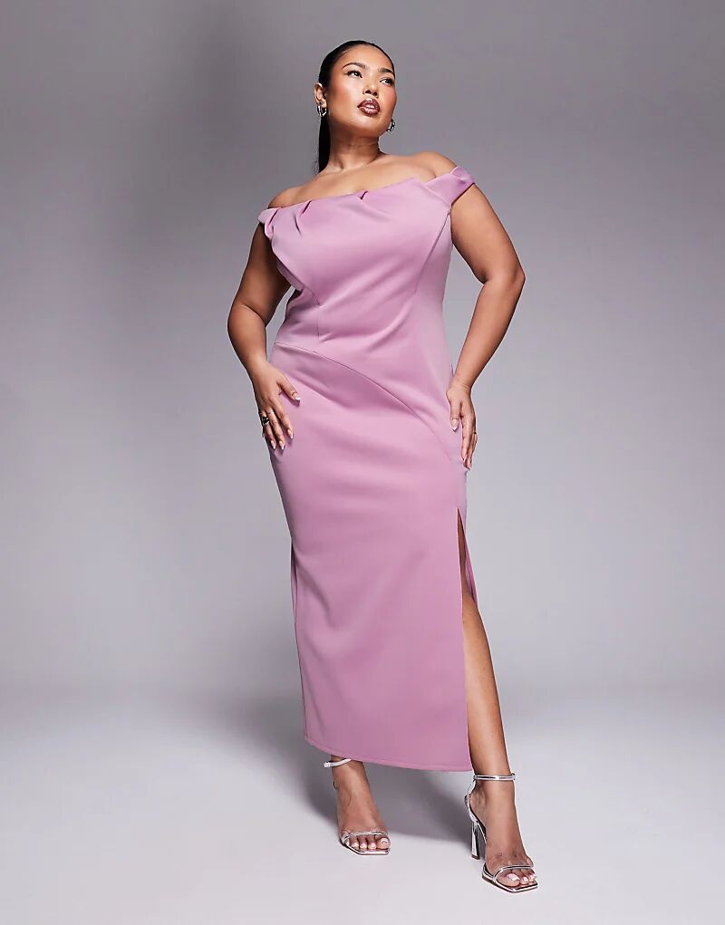 Платье макси с плиссировкой и вырезом лодочкой ASOS DESIGN розового цвета из ткани в стиле «скуба»
Платье макси с плиссировкой и вырезом лодочкой ASOS DESIGN розового цвета из ткани в стиле «скуба»