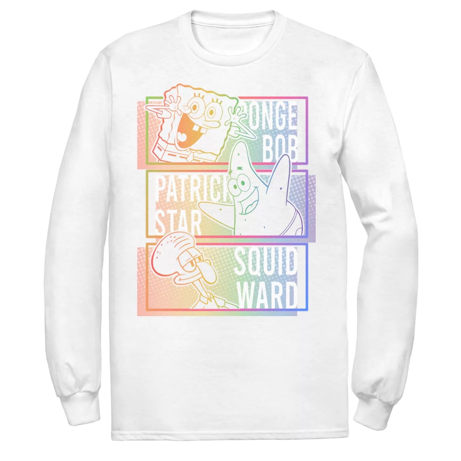 Мужская футболка «Губка Боб Квадратные Штаны», «Патрик и Сквидвард» Rainbow Stack Nickelodeon
Мужская футболка «Губка Боб Квадратные Штаны», «Патрик и Сквидвард» Rainbow Stack Nickelodeon
