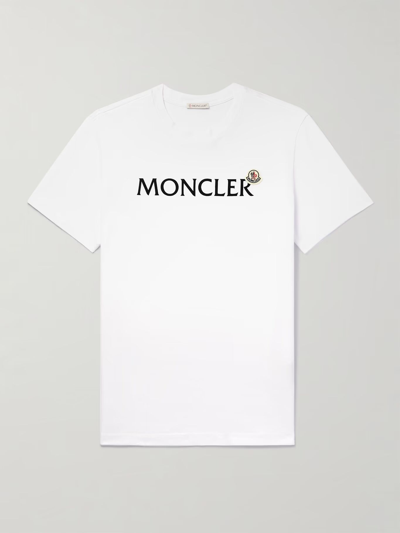 Футболка из хлопкового джерси с аппликацией из флокированного логотипа MONCLER, белый
Футболка из хлопкового джерси с аппликацией из флокированного логотипа MONCLER, белый
