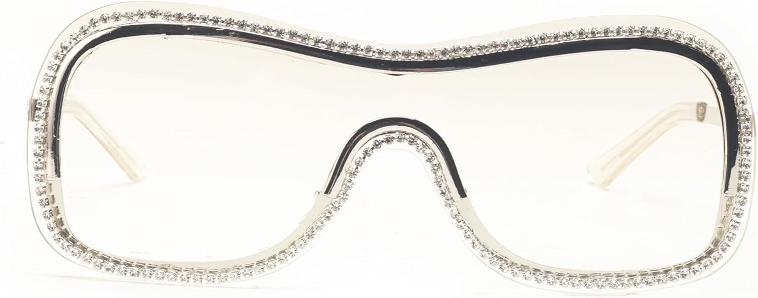 bullabulling Модные квадратные солнцезащитные очки со стразами - Квадратные солнцезащитные очки с бриллиантовым блеском, защита от УФ-излучения UV400 для вечеринок и вождения, для женщин и мужчин, Silver
bullabulling Модные квадратные солнцезащитные очки со стразами - Квадратные солнцезащитные очки с бриллиантовым блеском, защита от УФ-излучения UV400 для вечеринок и вождения, для женщин и мужчин, Silver