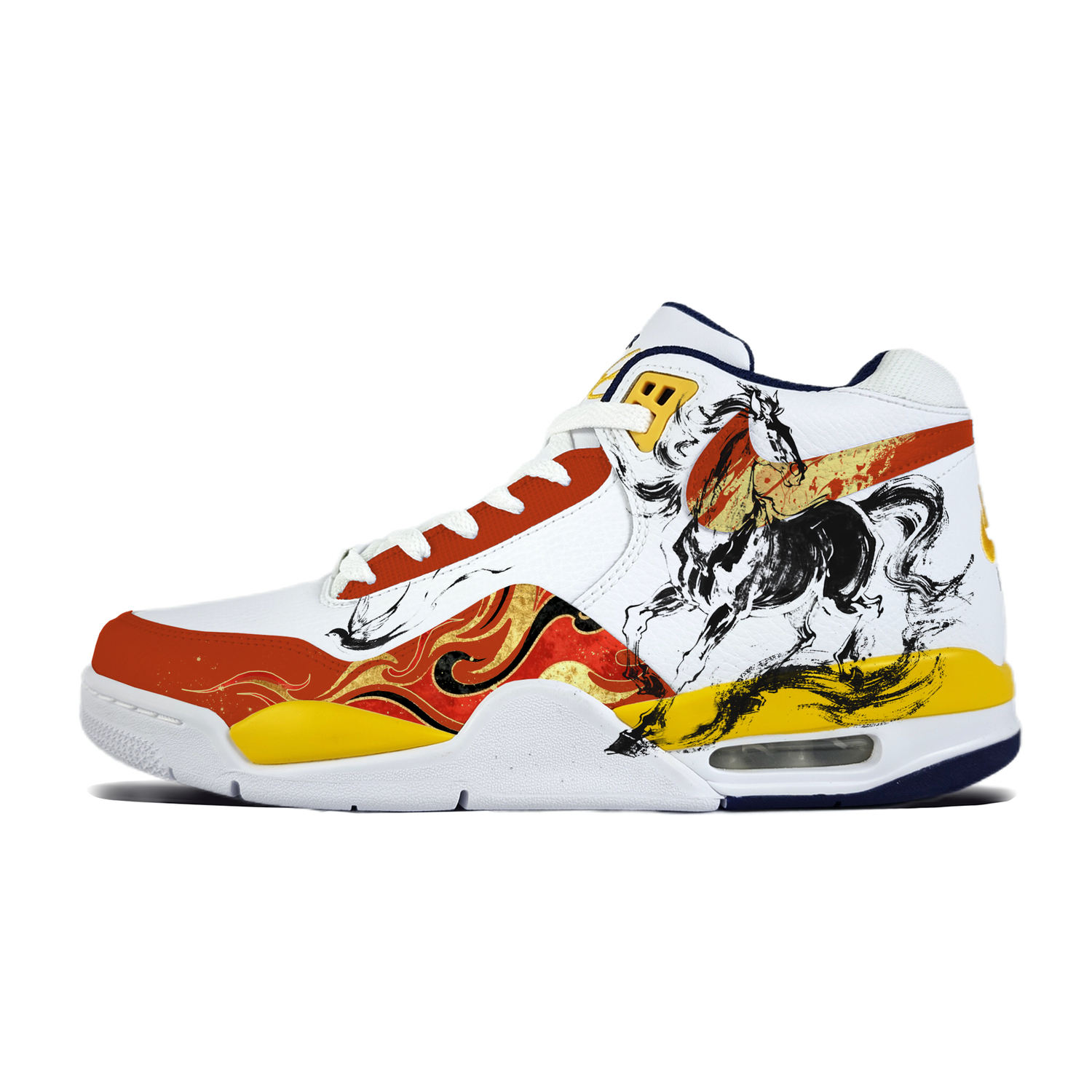 Nike Flight Legacy Paeonia, красная обмотка, износостойкие и нескользящие баскетбольные кроссовки Mid Top для мужчин, бело-желтые
Nike Flight Legacy Paeonia, красная обмотка, износостойкие и нескользящие баскетбольные кроссовки Mid Top для мужчин, бело-желтые