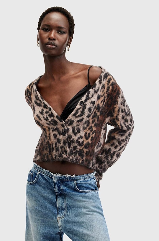 Кардиган с шерстью Wick Allsaints, черный
Кардиган с шерстью Wick Allsaints, черный