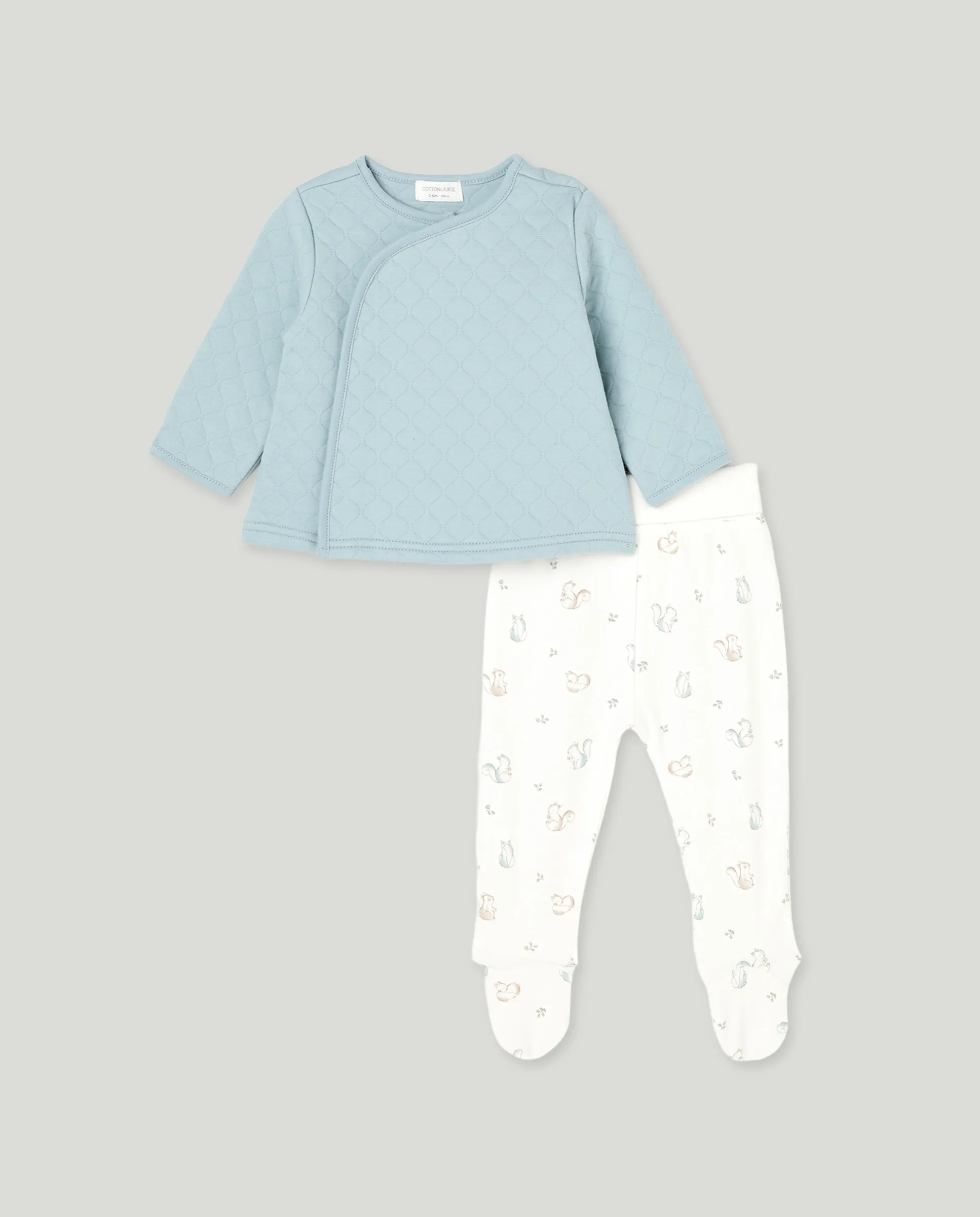 Длинная пижама с начесом, штаны из трикотажа с принтом белочки для мальчика Cotton Juice, синий
Длинная пижама с начесом, штаны из трикотажа с принтом белочки для мальчика Cotton Juice, синий