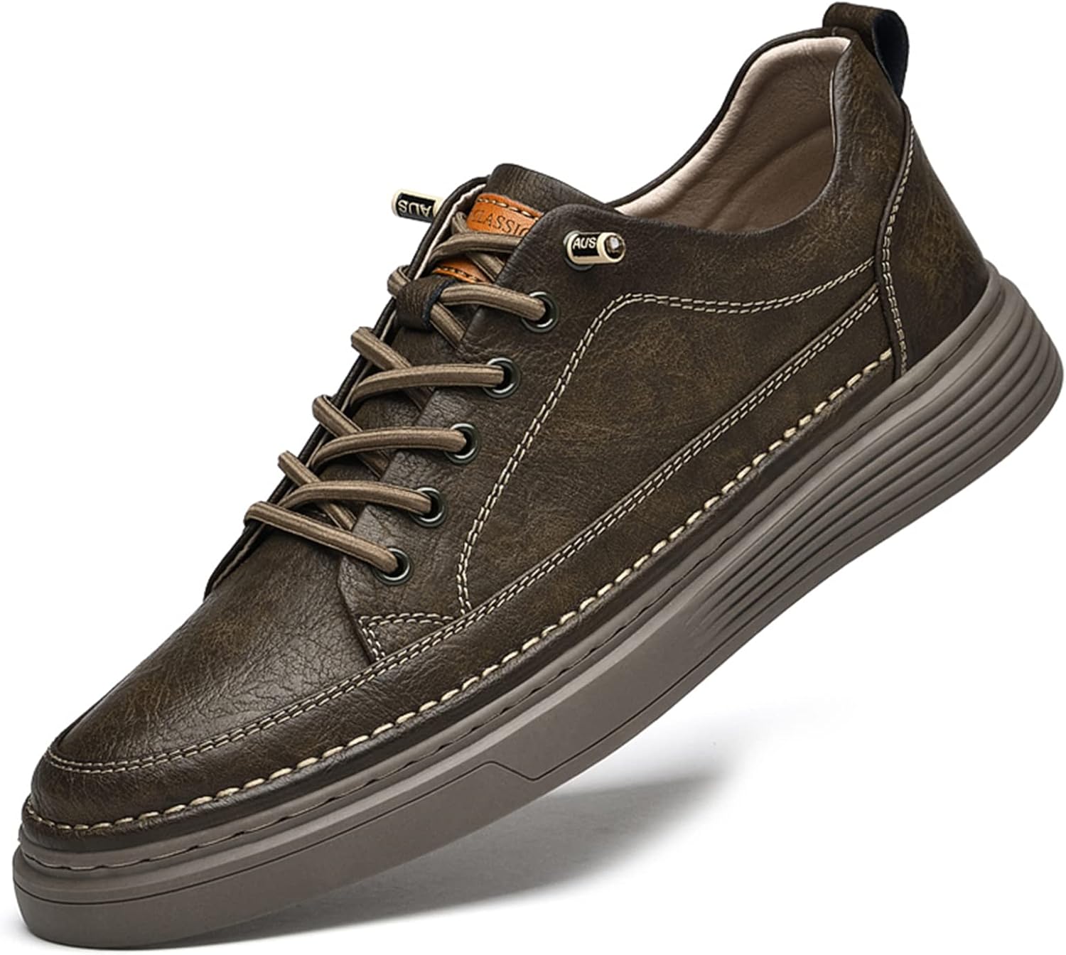 Мужские кожаные кроссовки ручной работы, классические модные кроссовки для мужчин Abborora, хаки
Мужские кожаные кроссовки ручной работы, классические модные кроссовки для мужчин Abborora, хаки