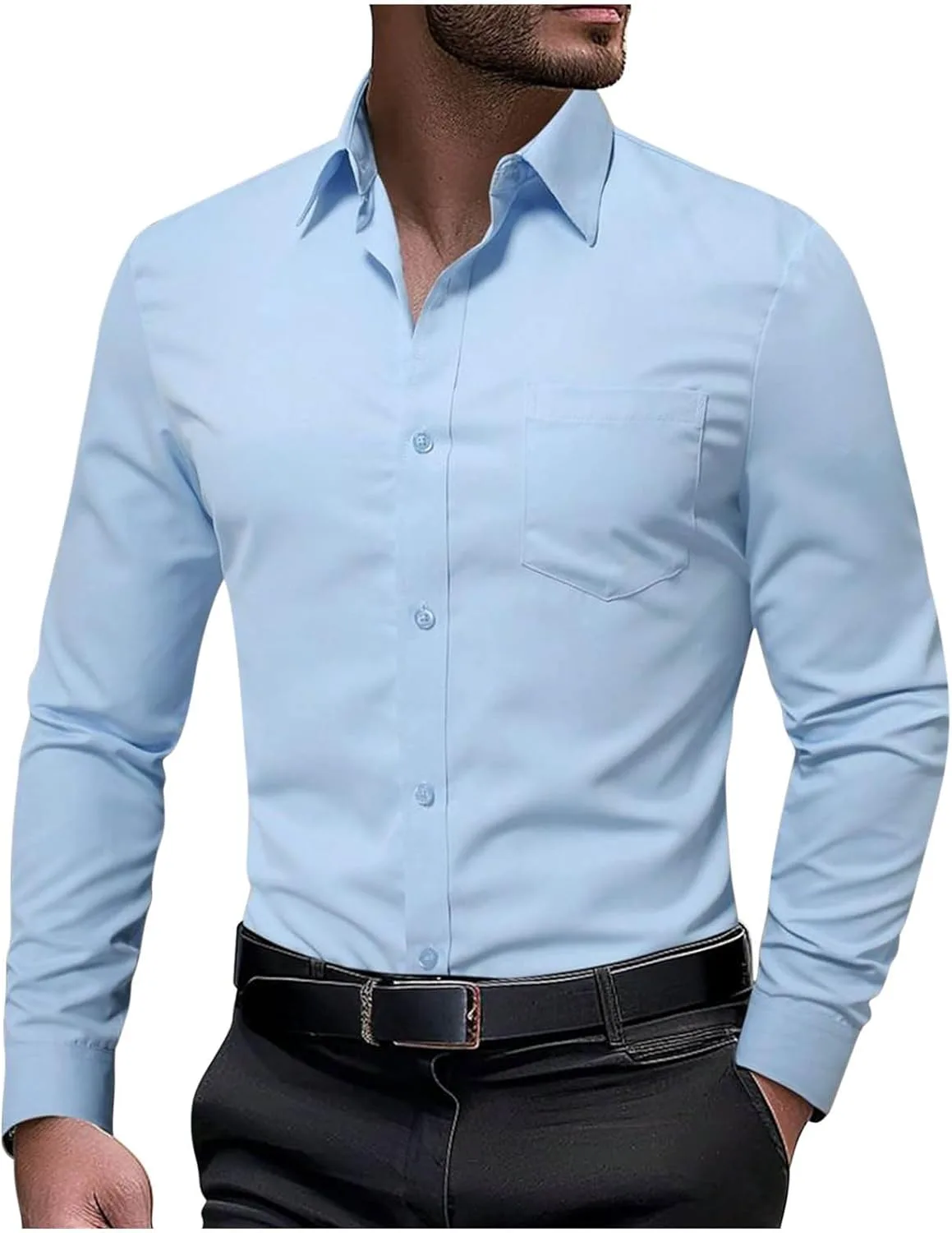 Мужская рубашка с длинным рукавом Stretch Regular Fit QUNPIU
Мужская рубашка с длинным рукавом Stretch Regular Fit QUNPIU