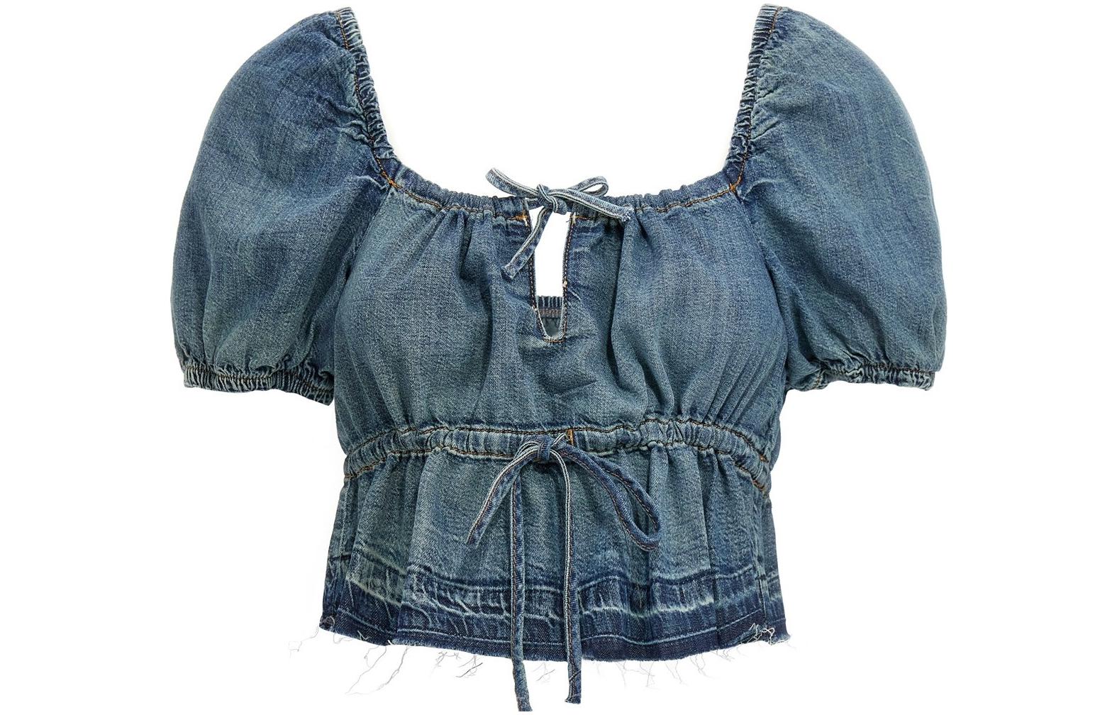 Женский голубой топ GANNI
Женский голубой топ GANNI