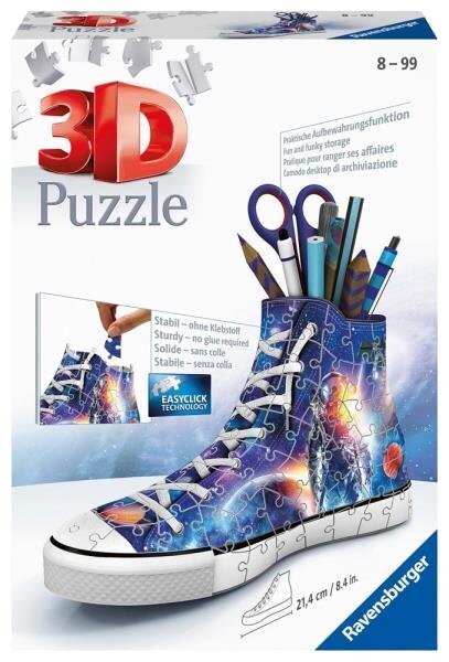 Ravensburger, 3D пазл, Астронавт, кроссовки, 108 шт.
Ravensburger, 3D пазл, Астронавт, кроссовки, 108 шт.
