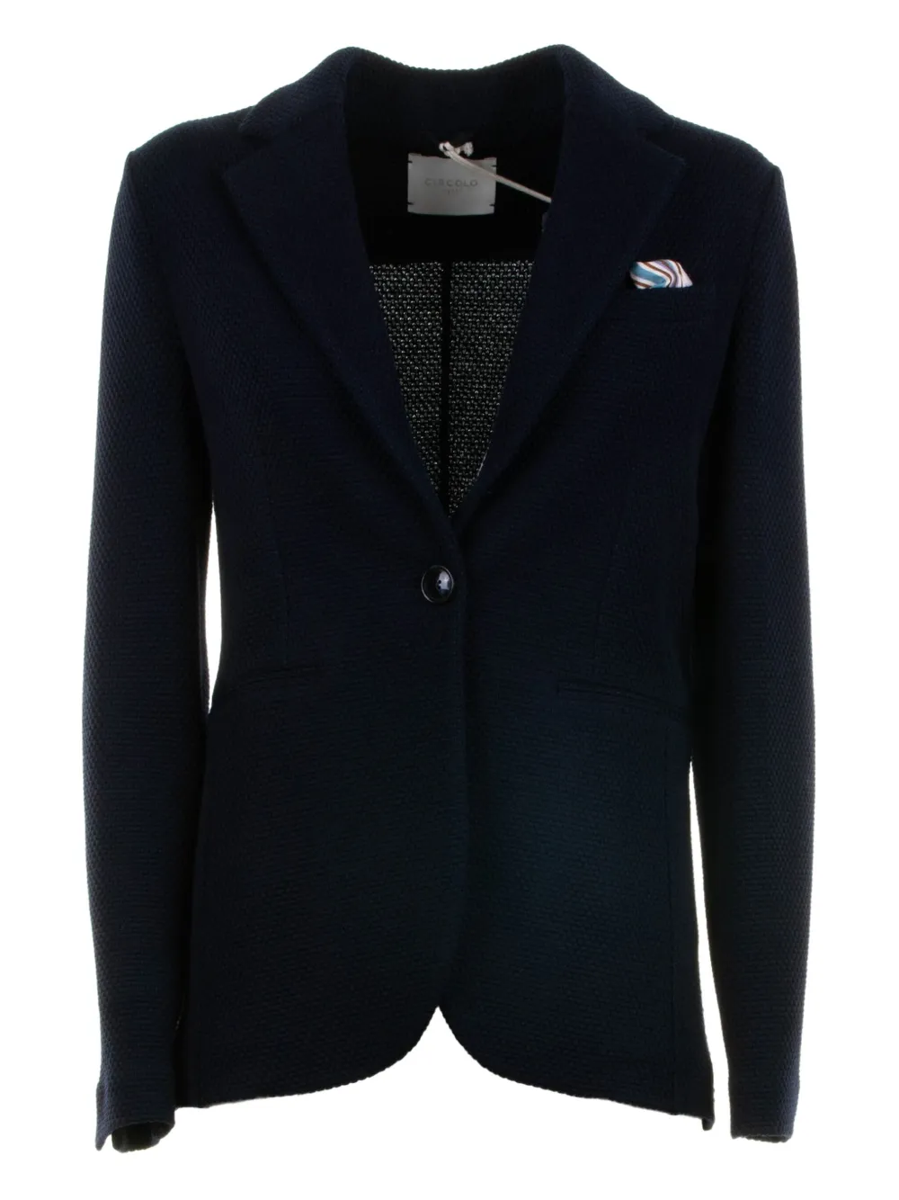Фактурный однобортный пиджак Circolo 1901, синий
Фактурный однобортный пиджак Circolo 1901, синий