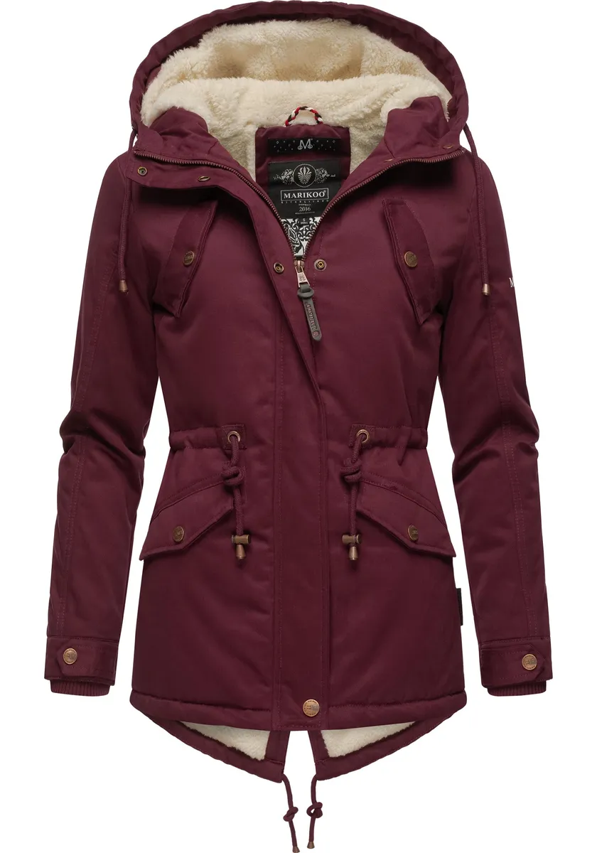 Зимняя куртка Marikoo "Маноля" с капюшоном, стильное полупальто на мягкой меховой подкладке, красный
Зимняя куртка Marikoo "Маноля" с капюшоном, стильное полупальто на мягкой меховой подкладке, красный