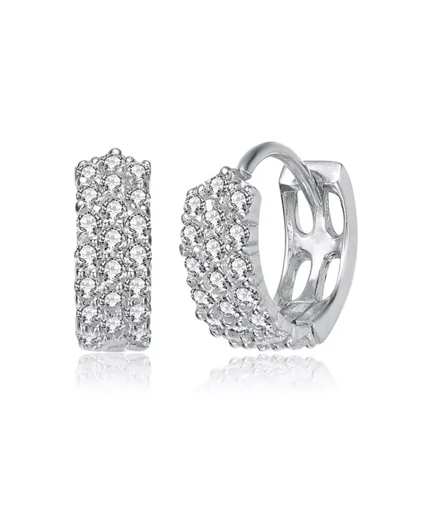 Уникальные серьги-кольца с кубическим цирконием, покрытые белым золотом, 13 мм Rachel Glauber, silver
Уникальные серьги-кольца с кубическим цирконием, покрытые белым золотом, 13 мм Rachel Glauber, silver