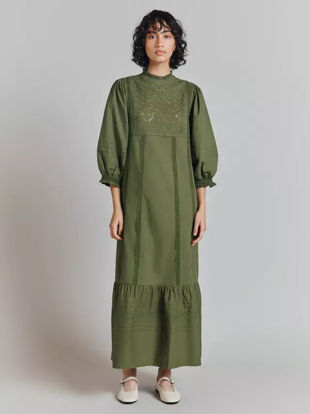 Платье Ghost Frances Cotton Poplin, зеленый 
Платье Ghost Frances Cotton Poplin, зеленый