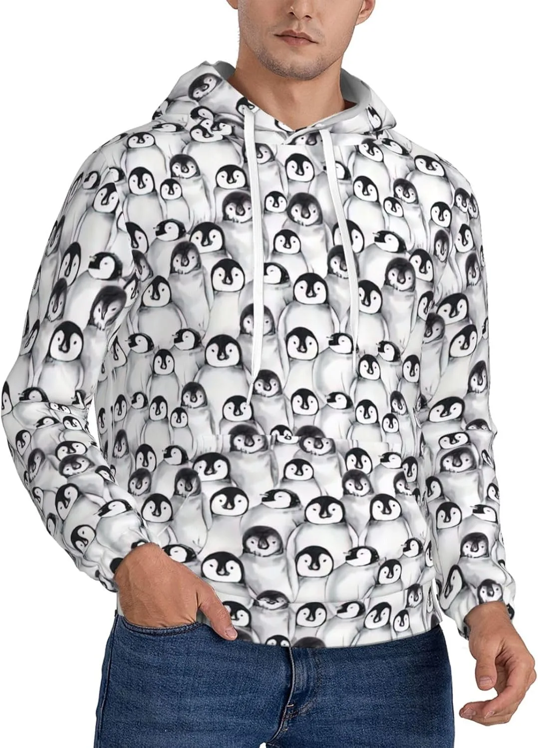 Мужская флисовая худи с капюшоном — мягкая, теплая, с карманом, с принтом пингвинов SamLng
Мужская флисовая худи с капюшоном — мягкая, теплая, с карманом, с принтом пингвинов SamLng