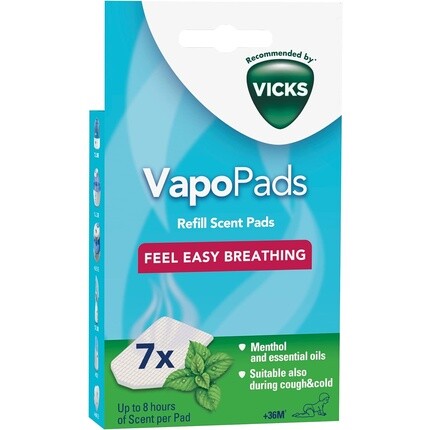 Подушечки Vapopads с ароматом ментола и эфирными маслами, Vicks
Подушечки Vapopads с ароматом ментола и эфирными маслами, Vicks