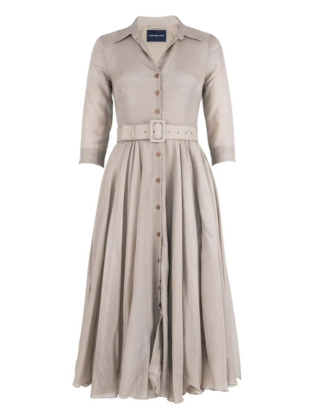Платье-рубашка миди с поясом Aster Samantha Sung, нейтральный
Платье-рубашка миди с поясом Aster Samantha Sung, нейтральный