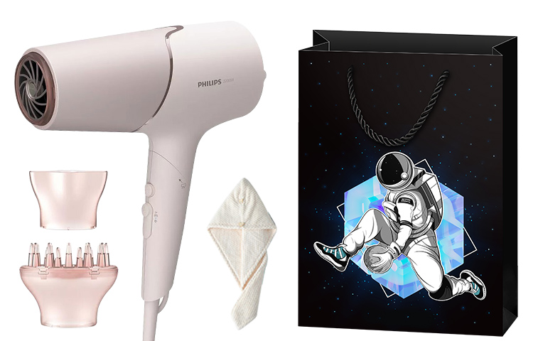 Фен для волос Philips, Pink (Astronaut Gift Bag Set)
Фен для волос Philips, Pink (Astronaut Gift Bag Set)