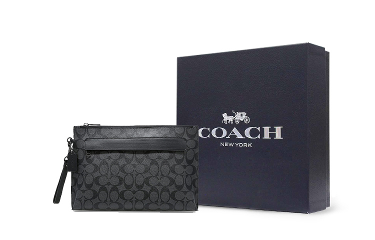 COACH Кожаный клатч с покрытием из ткани
COACH Кожаный клатч с покрытием из ткани