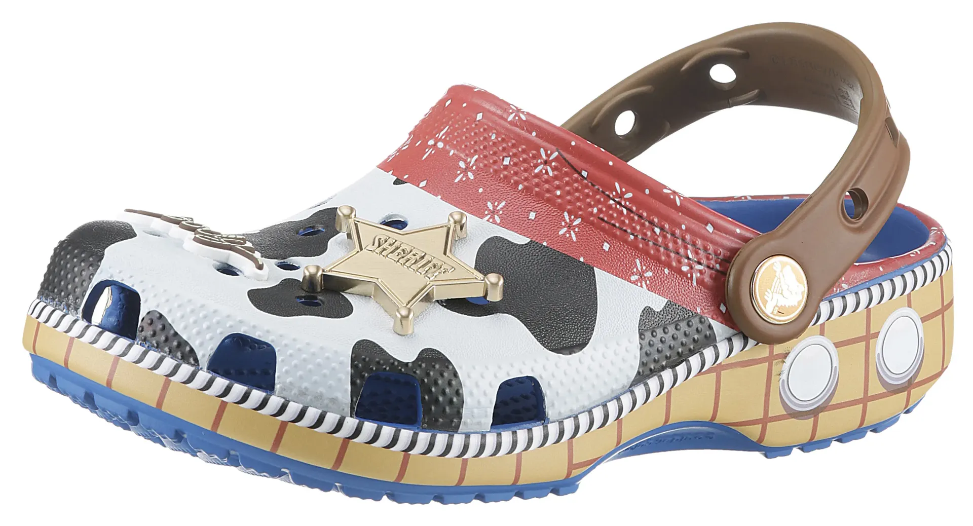 Сабо Crocs "Toy Story Woody Classic K", летние туфли, тапочки, тапочки, купальные туфли с ремешками на пятке, цвет Navy-Multi
Сабо Crocs "Toy Story Woody Classic K", летние туфли, тапочки, тапочки, купальные туфли с ремешками на пятке, цвет Navy-Multi