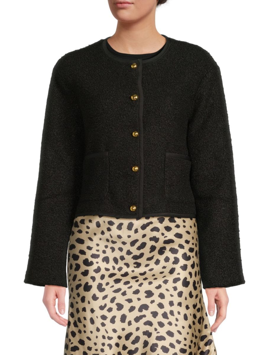 Куртка Joe с пуговицами спереди из искусственного меха CAARA, черный 
Куртка Joe с пуговицами спереди из искусственного меха CAARA, черный