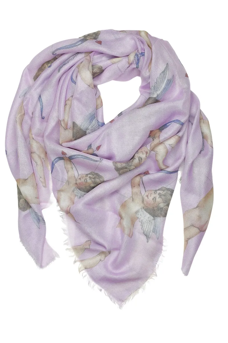 COLLEZIONE ALESSANDRO Шарф XXL "Амур", формата XXL с ангелочками-стрелками Купидона, цвет Flieder 
COLLEZIONE ALESSANDRO Шарф XXL "Амур", формата XXL с ангелочками-стрелками Купидона, цвет Flieder