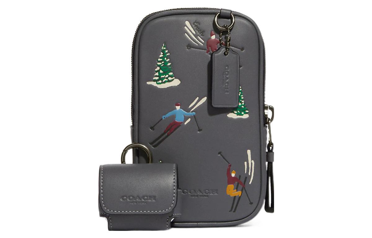 COACH Комбинированная сумка из телячьей кожи Чехол для мобильного телефона Плечевая сумка Мини-кроссбоди женский серый
COACH Комбинированная сумка из телячьей кожи Чехол для мобильного телефона Плечевая сумка Мини-кроссбоди женский серый