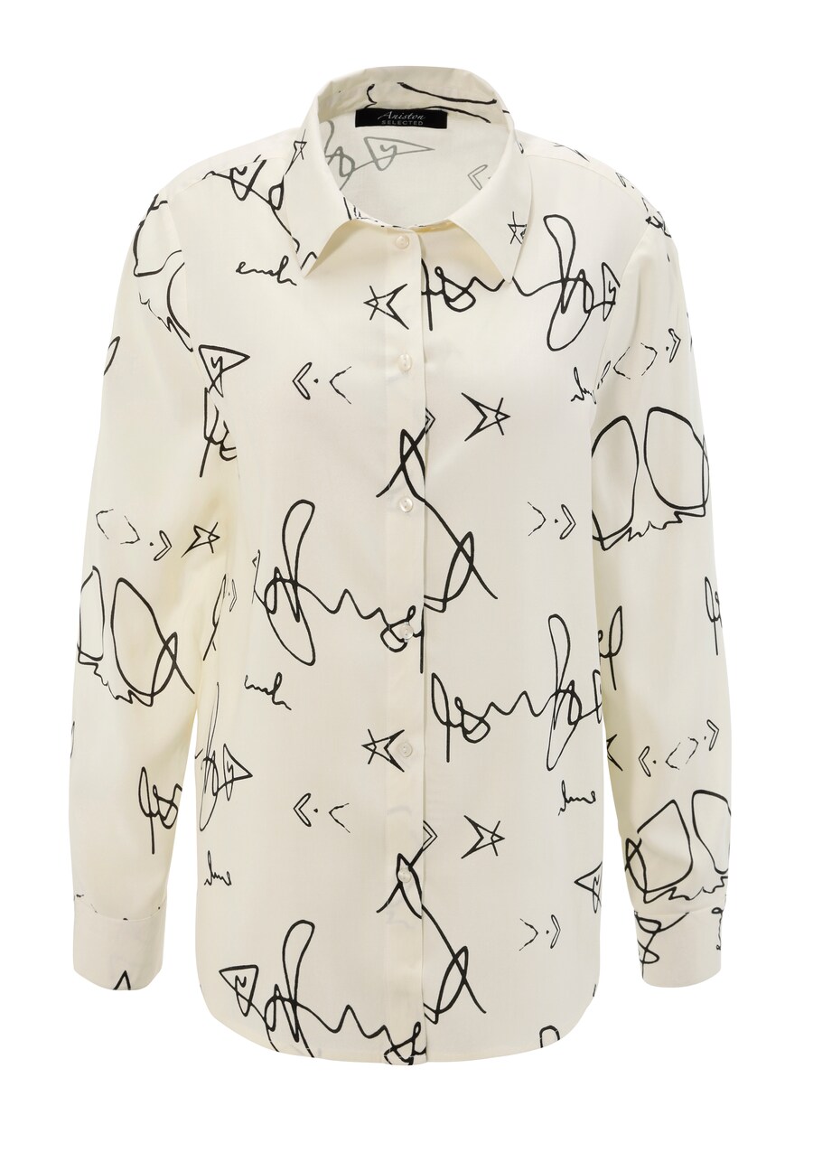 Блузка Aniston SELECTED, белый 
Блузка Aniston SELECTED, белый