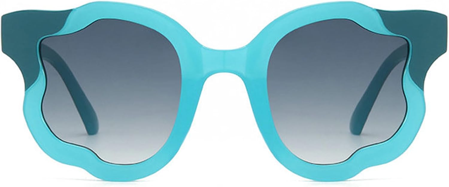 Willochra Большие круглые панк-солнцезащитные очки для женщин в крупной оправе, 2024 год, роскошные очки с неровной волнообразной формой и цветочным рисунком, модель F28, Blue
Willochra Большие круглые панк-солнцезащитные очки для женщин в крупной оправе, 2024 год, роскошные очки с неровной волнообразной формой и цветочным рисунком, модель F28, Blue