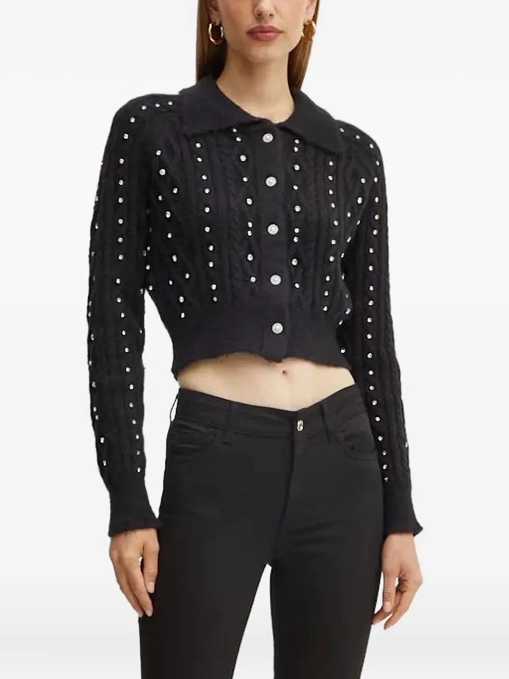 Кардиган фактурной вязки Silvian Heach, черный
Кардиган фактурной вязки Silvian Heach, черный