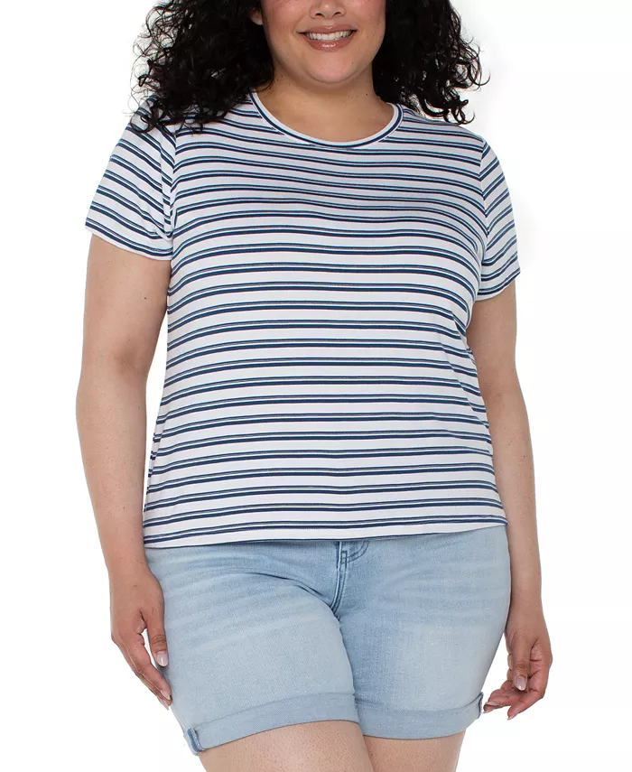 Футболка Liverpool Plus Size в полоску с круглым вырезом, классическая Liverpool Los Angeles, мультиколор
Футболка Liverpool Plus Size в полоску с круглым вырезом, классическая Liverpool Los Angeles, мультиколор