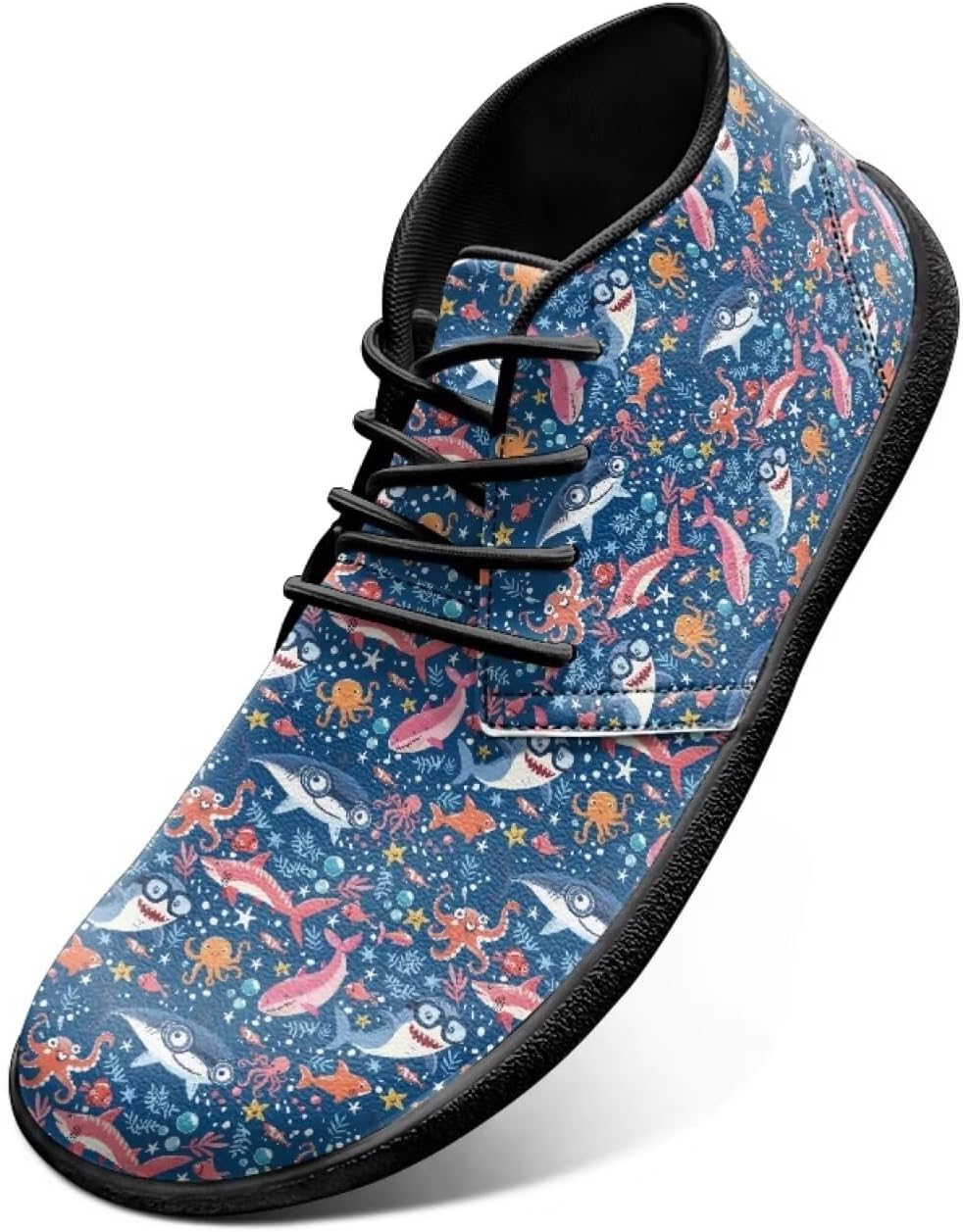 Кроссовки Sharks Design Zero Drop Barefoot - беговые туфли из ПУ-кожи, обувь с прямым контактом с землей для мужчин Watdotory, Shark Octopus Print
Кроссовки Sharks Design Zero Drop Barefoot - беговые туфли из ПУ-кожи, обувь с прямым контактом с землей для мужчин Watdotory, Shark Octopus Print