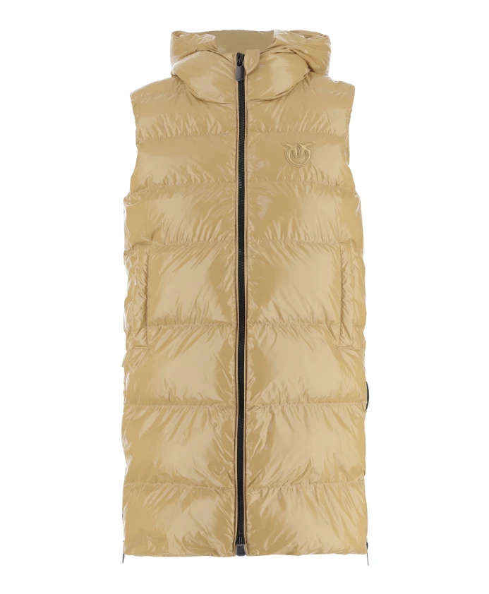 Нейлоновый стеганый жилет с капюшоном Pinko, желтый
Нейлоновый стеганый жилет с капюшоном Pinko, желтый