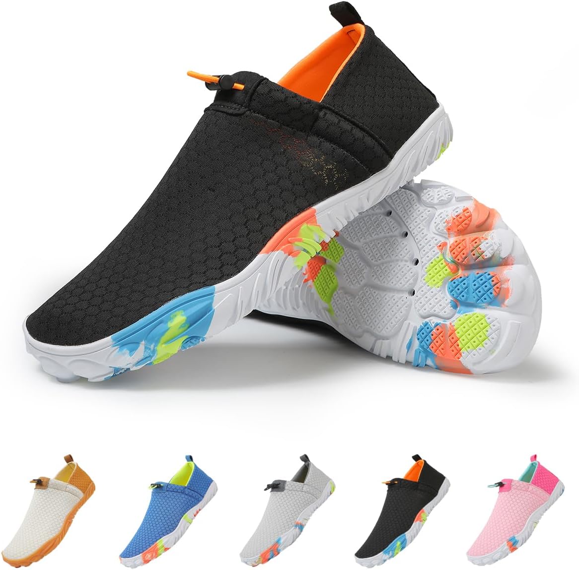 Кроссовки для воды, минималистичные прогулочные туфли, быстро сохнущие дышащие сетчатые, подошва из нескользящей резины, широкий носок, для пляжа, бега и походов на открытом воздухе Suxiaur, черный
Кроссовки для воды, минималистичные прогулочные туфли, быстро сохнущие дышащие сетчатые, подошва из нескользящей резины, широкий носок, для пляжа, бега и походов на открытом воздухе Suxiaur, черный