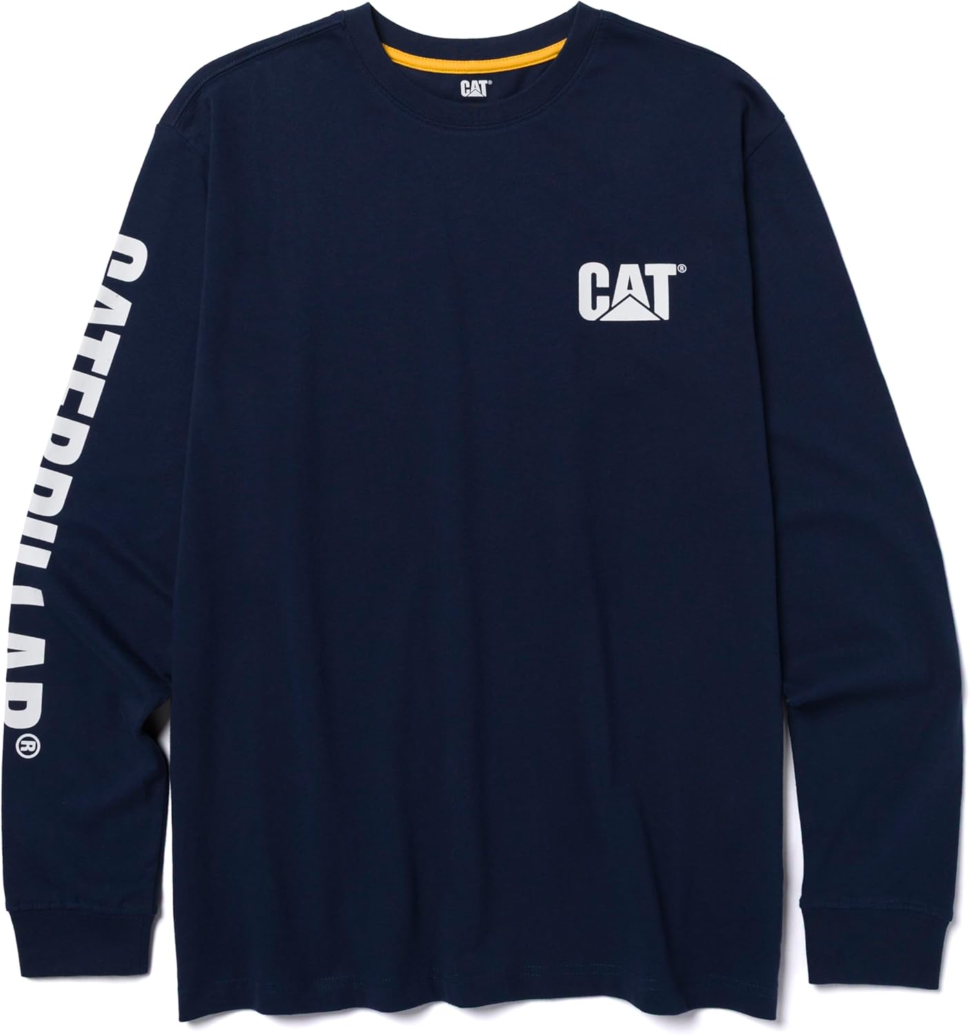 Футболка с длинным рукавом Caterpillar Trademark Banner для мужчин с петлей для проводов на задней части ворота и логотипом Cat Workwear, Detroit Blue White
Футболка с длинным рукавом Caterpillar Trademark Banner для мужчин с петлей для проводов на задней части ворота и логотипом Cat Workwear, Detroit Blue White