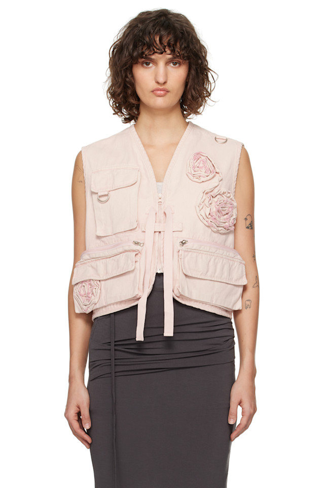 Жилет с аппликацией и карманами Open Yy, розовый
Жилет с аппликацией и карманами Open Yy, розовый