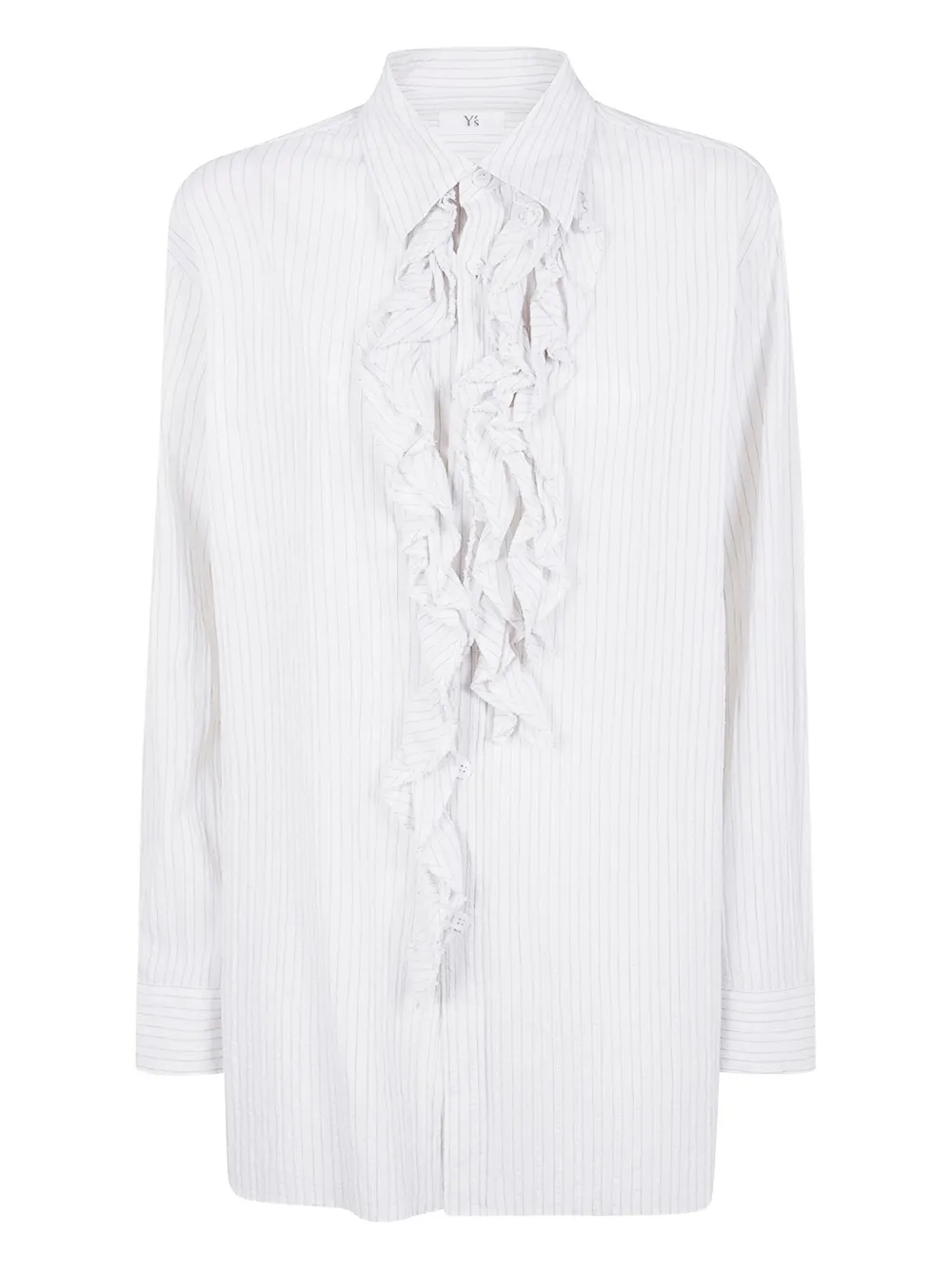 Рубашка в тонкую полоску с оборками Y'S, нейтральный
Рубашка в тонкую полоску с оборками Y'S, нейтральный