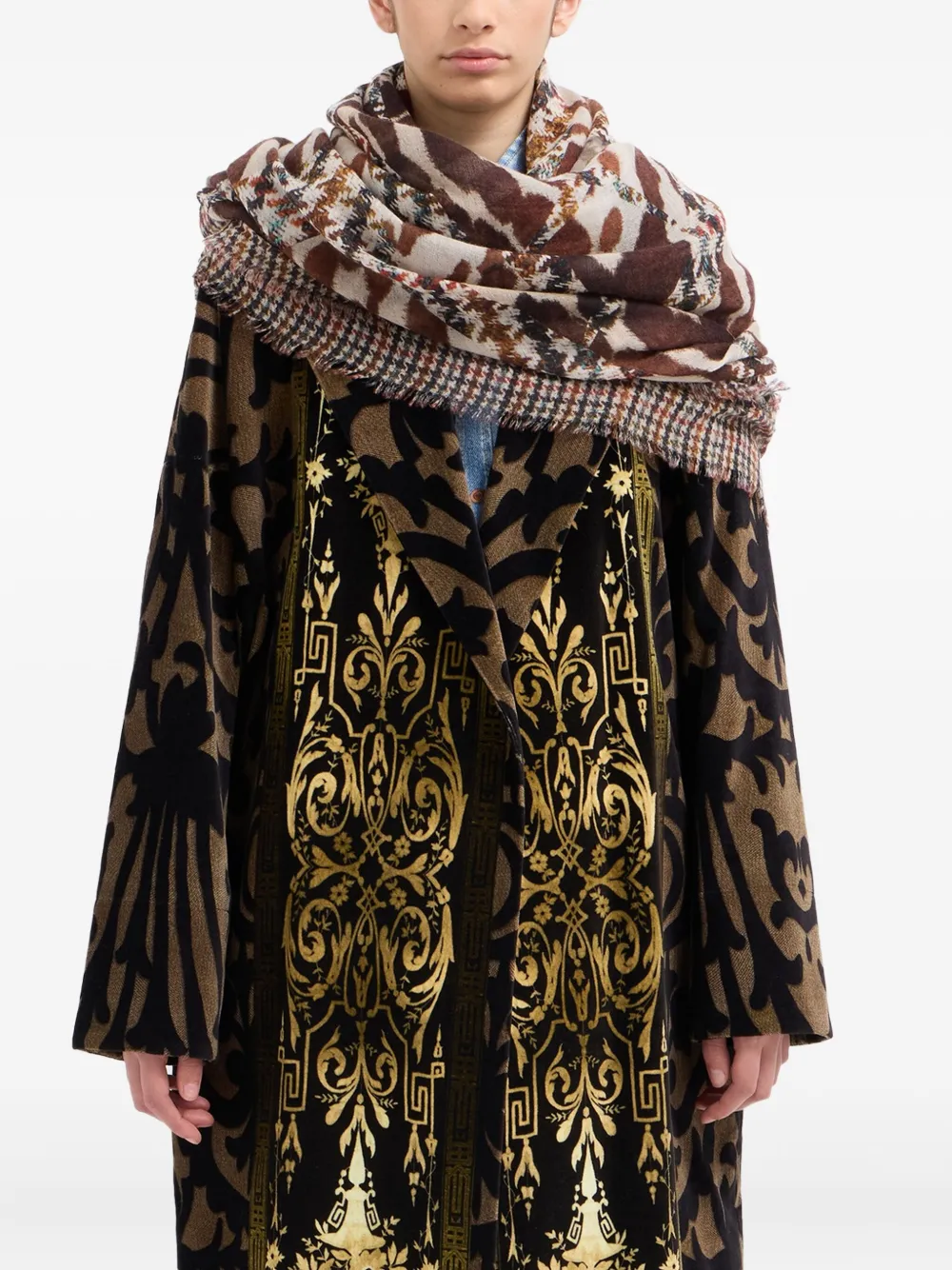 Шарф с узором "гусиная лапка" Pierre-Louis Mascia, коричневый
Шарф с узором "гусиная лапка" Pierre-Louis Mascia, коричневый