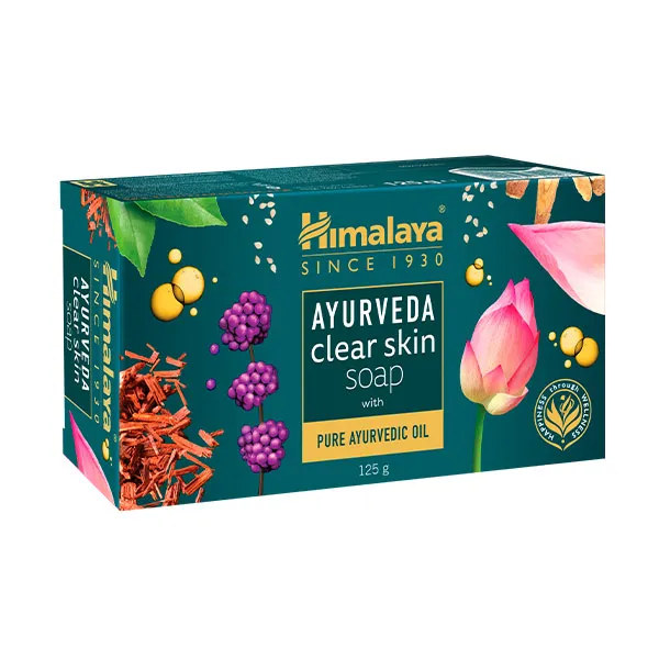 Аюрведическое мыло для лица и тела Ayurveda Clear Skin Soap Himalaya, 125 g 
Аюрведическое мыло для лица и тела Ayurveda Clear Skin Soap Himalaya, 125 g
