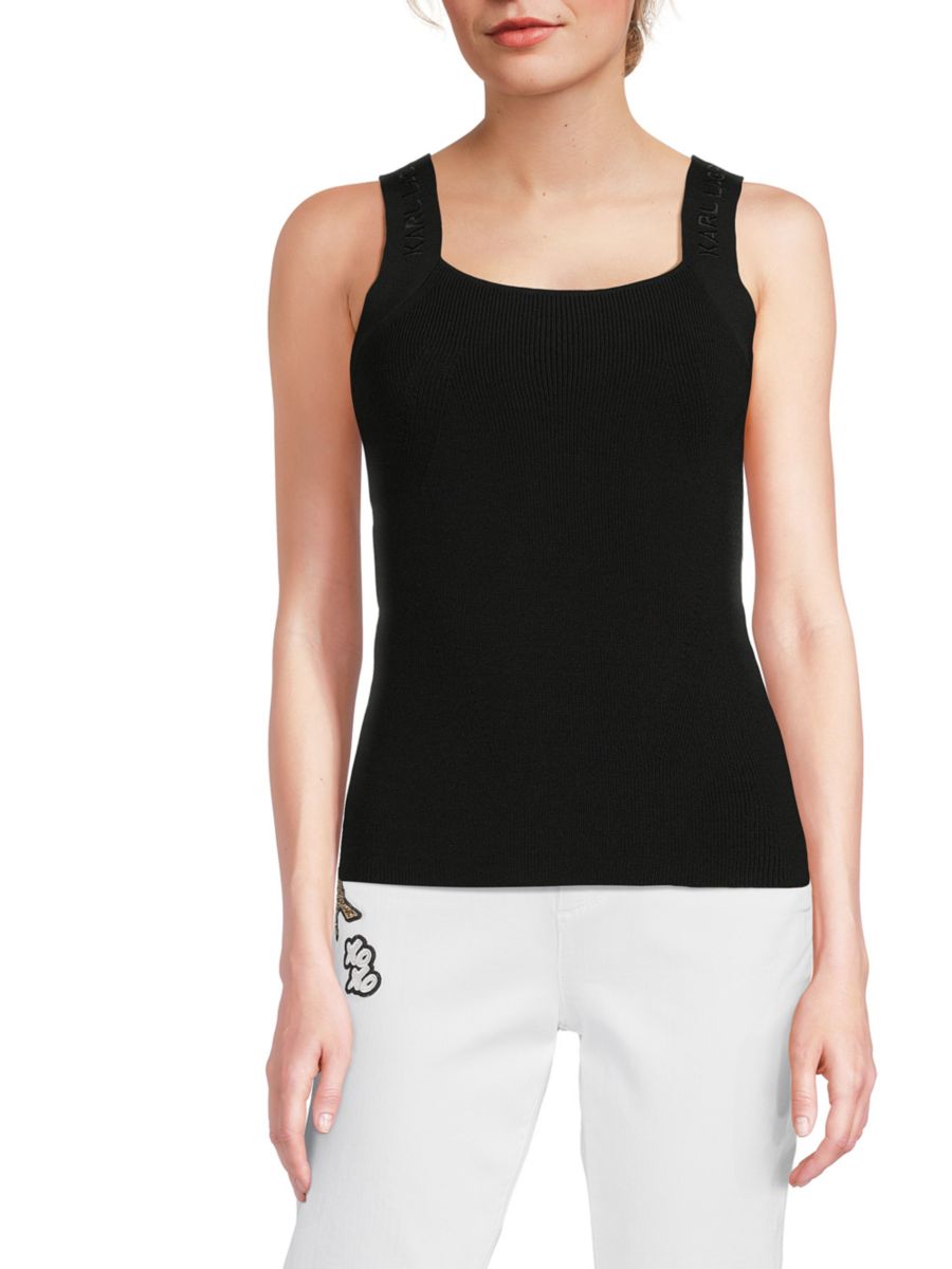 Свитер с майкой Karl Lagerfeld Paris, черный 
Свитер с майкой Karl Lagerfeld Paris, черный