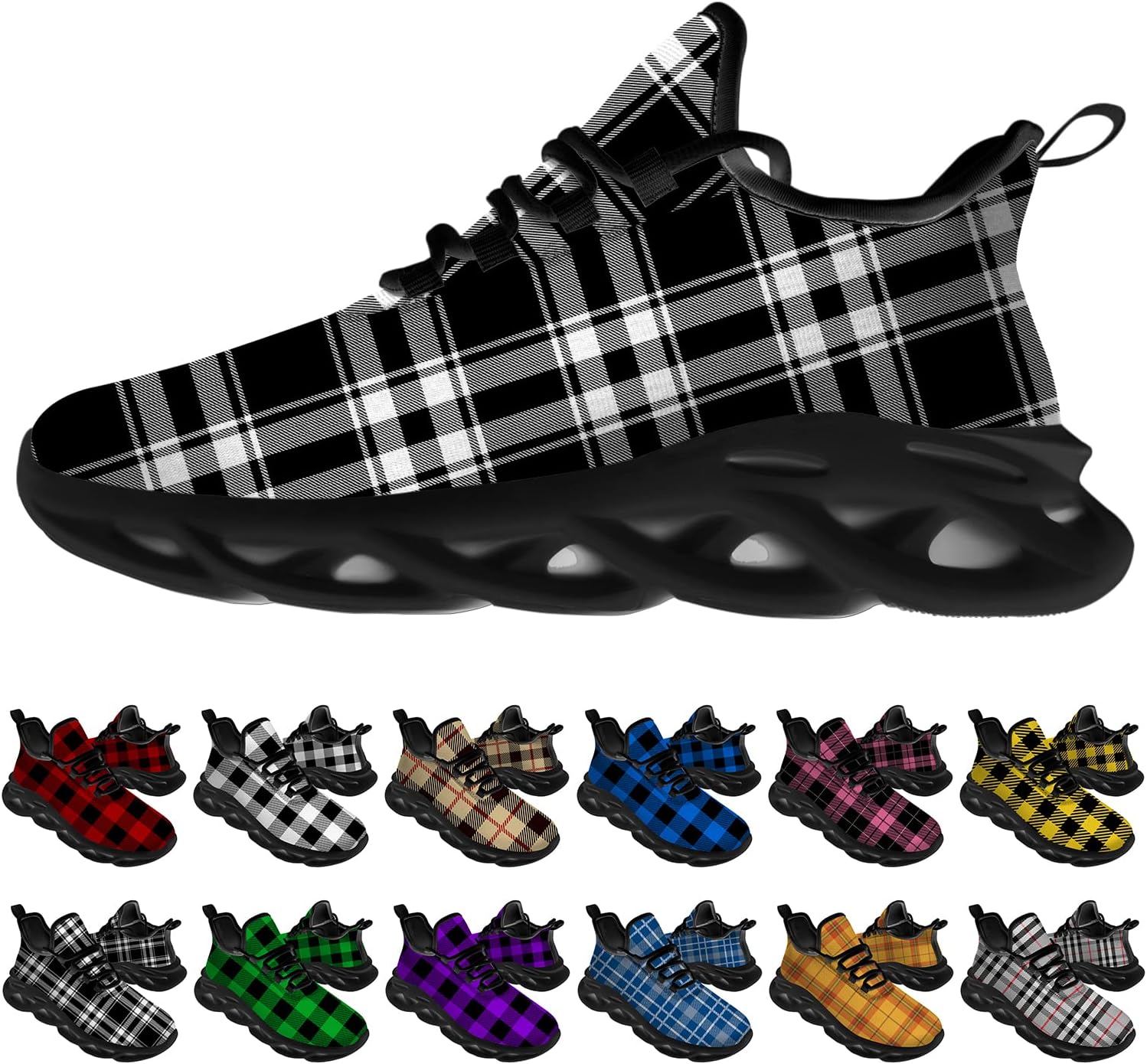 Кроссовки Ciadoon Plaid для мужчин и женщин, обувь для бега по дороге, спортивная обувь для ходьбы, тенниса, кроссовки для занятий спортом, подарки для мальчиков и девочек, черный
Кроссовки Ciadoon Plaid для мужчин и женщин, обувь для бега по дороге, спортивная обувь для ходьбы, тенниса, кроссовки для занятий спортом, подарки для мальчиков и девочек, черный