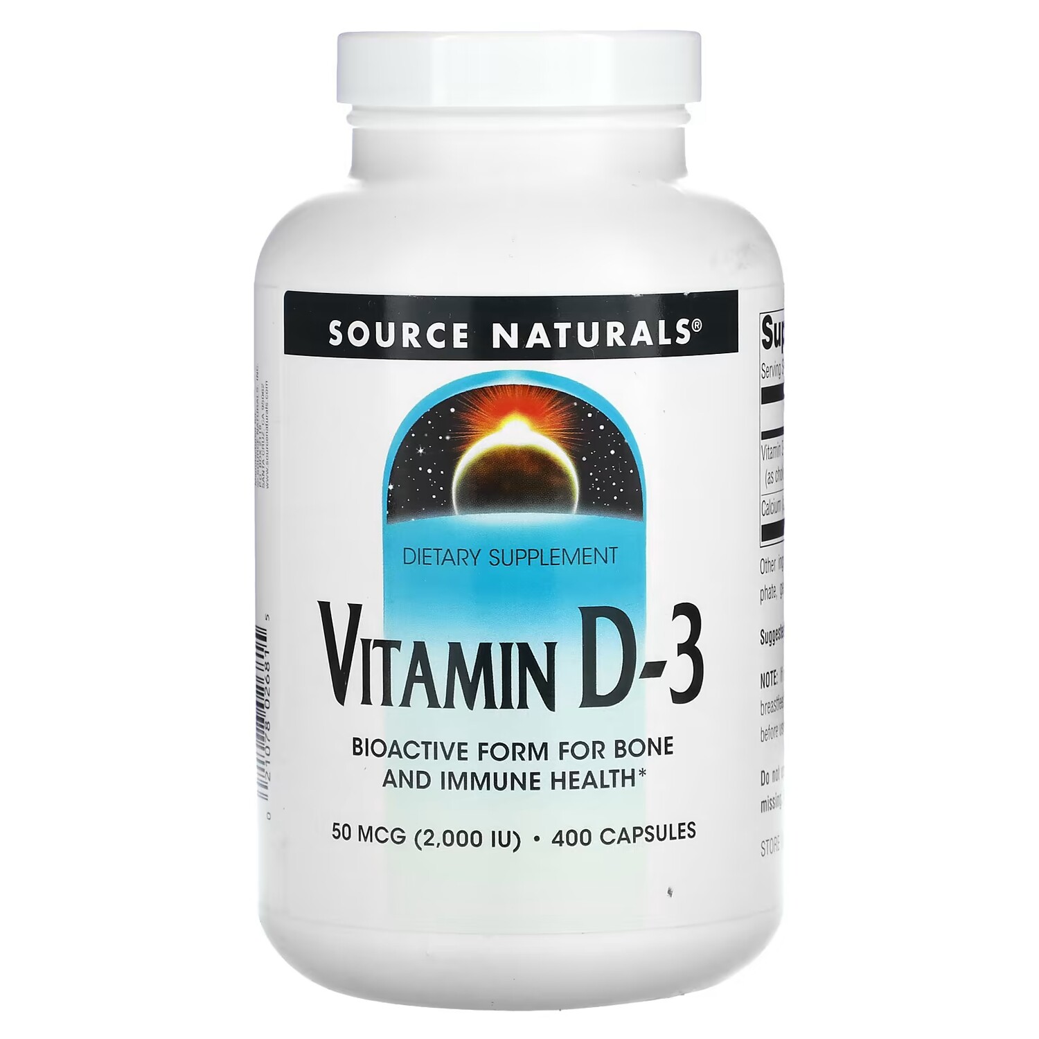 Витамин D3 Source Naturals 50 мкг 2000 МЕ, 400 капсул
Витамин D3 Source Naturals 50 мкг 2000 МЕ, 400 капсул