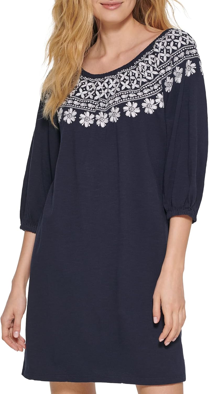 Платье Tommy Hilfiger с открытыми плечами и вышивкой, Sky Captain
Платье Tommy Hilfiger с открытыми плечами и вышивкой, Sky Captain