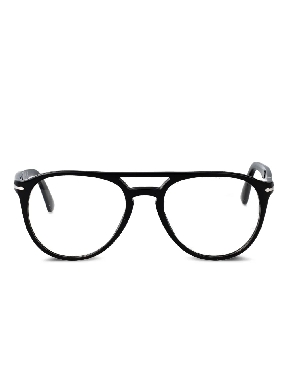 Очки с двойным мостом в круглой оправе Persol, черный
Очки с двойным мостом в круглой оправе Persol, черный